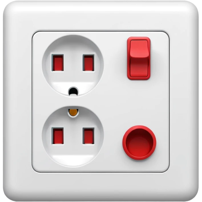 Plug socket with button emoji