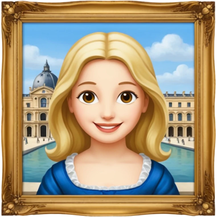 Monnalisa paint of Louvre giocanda frame more similar to a famousnpaint in Paris Louvre  emoji