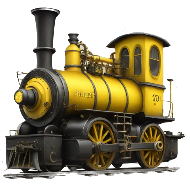 Yellow steam engine emoji