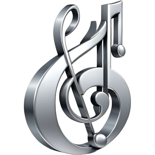3D music icon logo note  emoji
