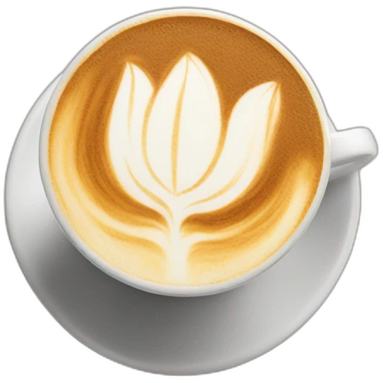 latte art tulip emoji