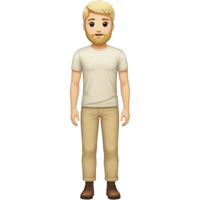 Full body beard man blond man emoji