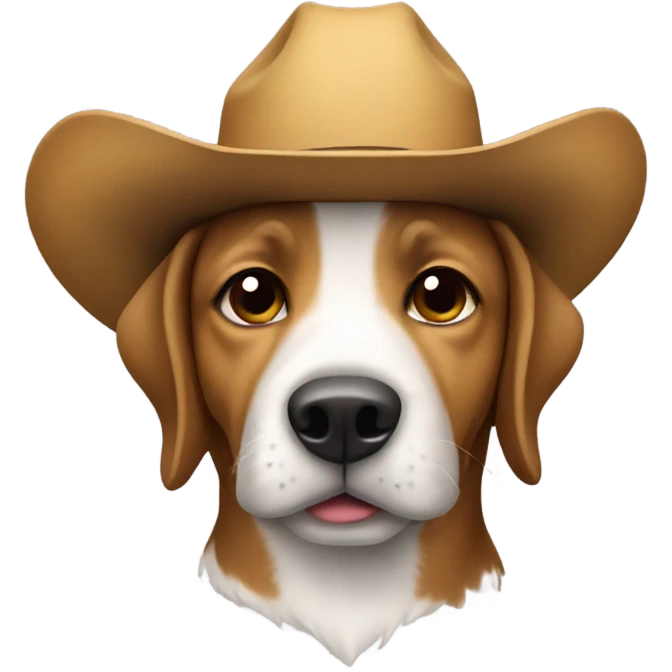 Dog with cowboy hat emoji