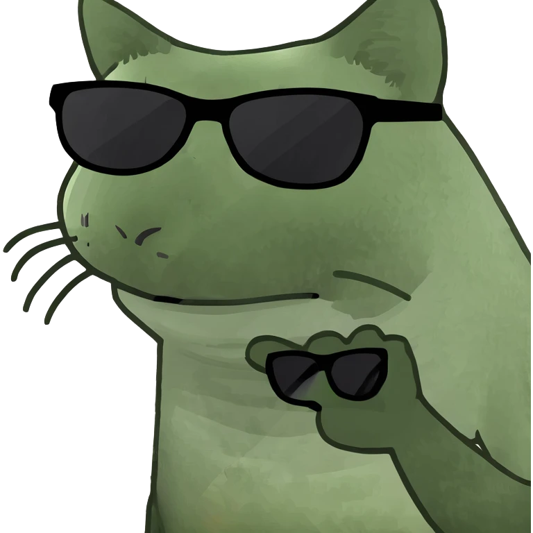Cat with sunglasses emoji