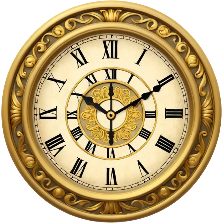 wall clock, royal emoji