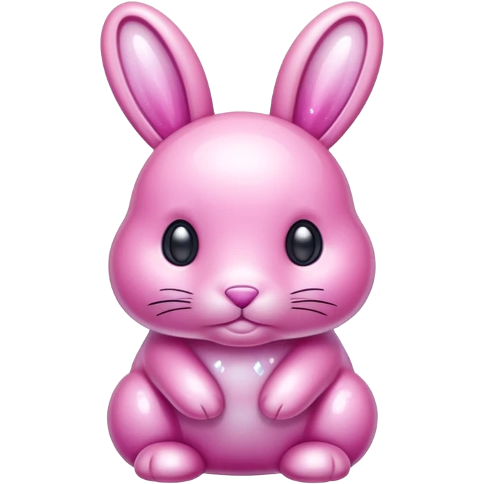  crystallized bunny pink emoji