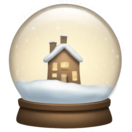 Beige snowy snow globe emoji