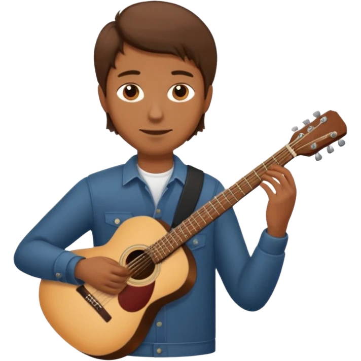 man holding guitar emoji