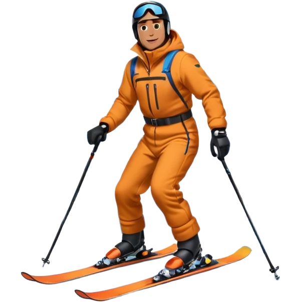 Man Skiing Background Matterhorn emoji