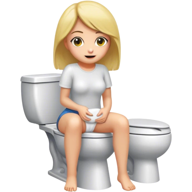 Olivia on the toilet emoji