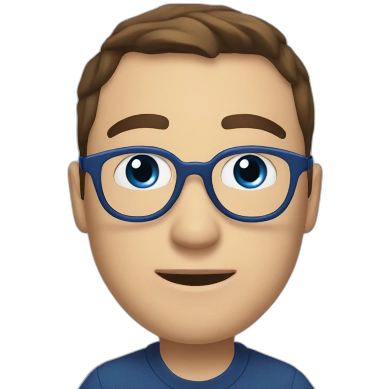 Tobey mcguire lunette et yeux bleu emoji