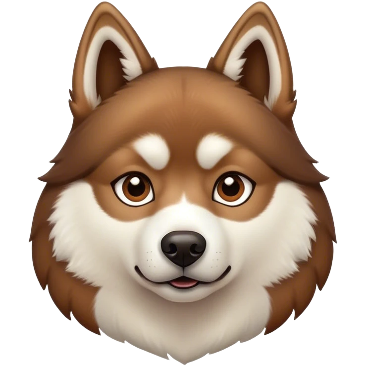 husky brown dog emoji