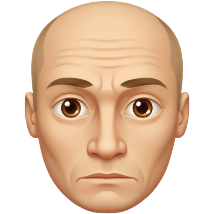 big  clean shaven russian man thick jawed emoji