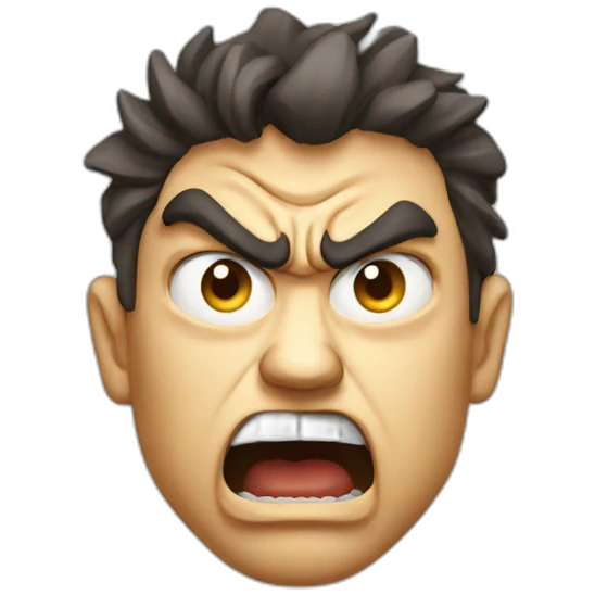 Face angry, that expresses anger, hate, concept art emoji