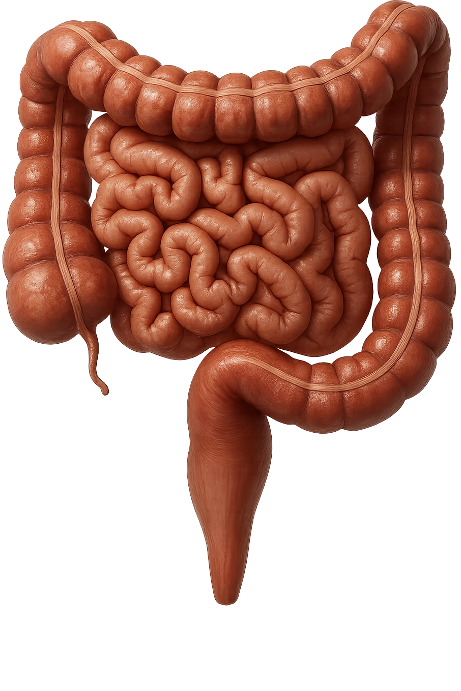intestino umano anatomico, iperrealistico 4k emoji