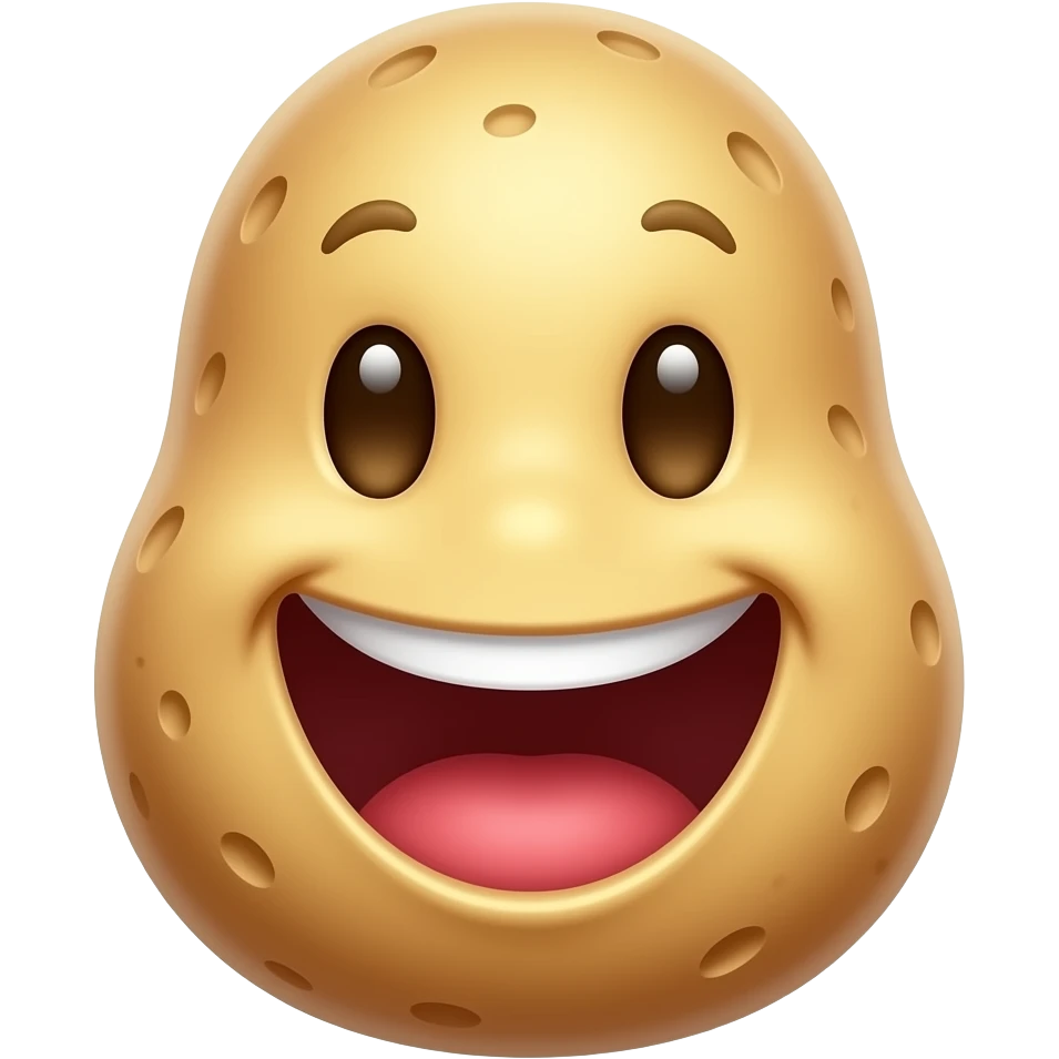 ROFLing potato emoji