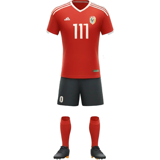  Red soccer jersey number 11 emoji