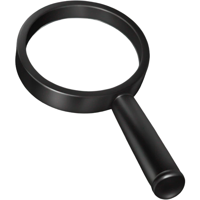 Loupe noire emoji