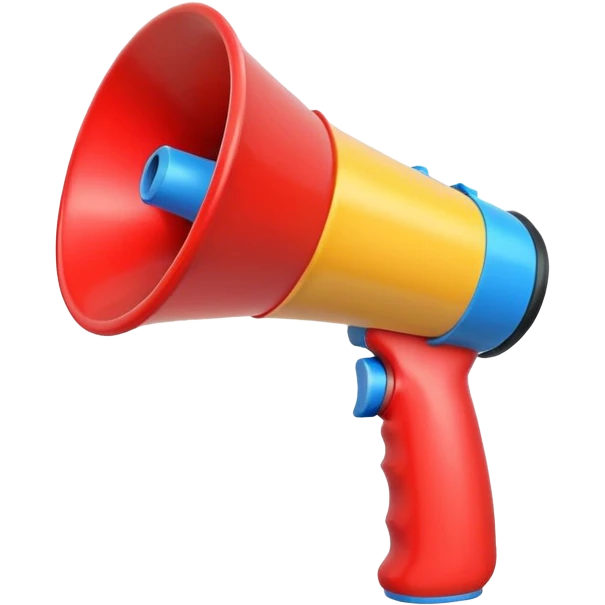 megaphone, simple, colorful, no text emoji