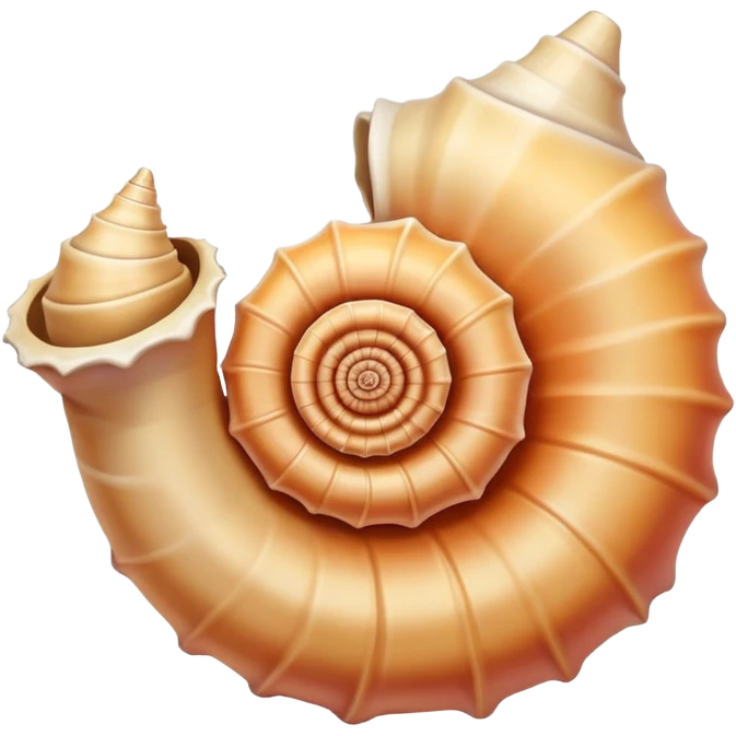 Realistic conch shell emoji