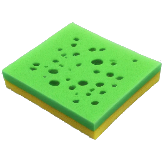 green squared thin dish sponge emoji