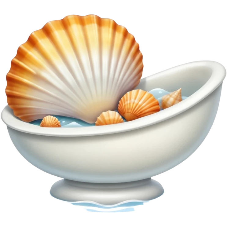 White Sea shell tub  emoji