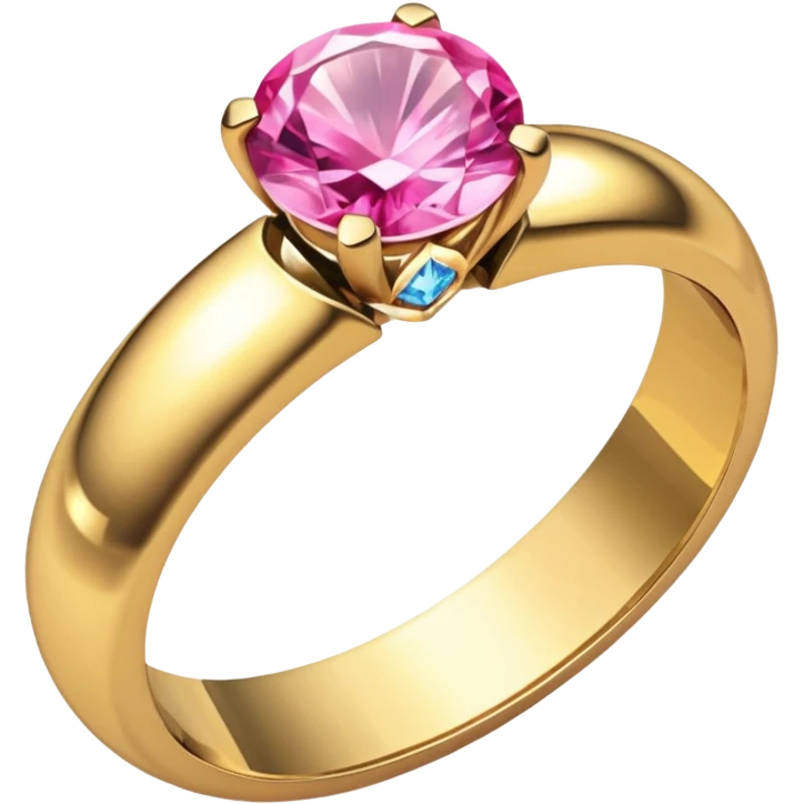 create a wedding ring emoji but with a pink crystal emoji