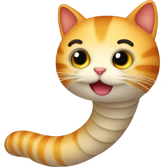 cat worm emoji