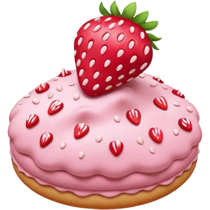 Strawberry cookie emoji