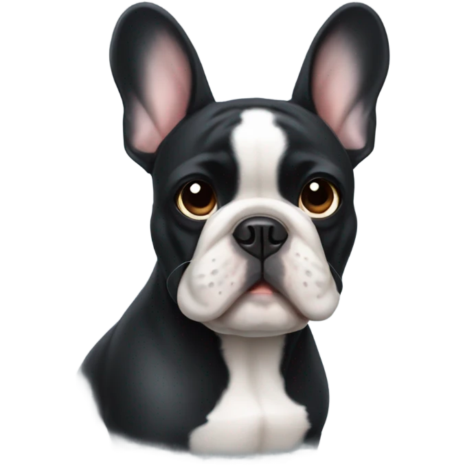 Black French bulldog  emoji