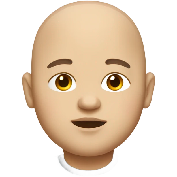 Fat boy without hair emoji