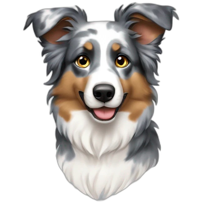 Australian sheperd blue merle emoji
