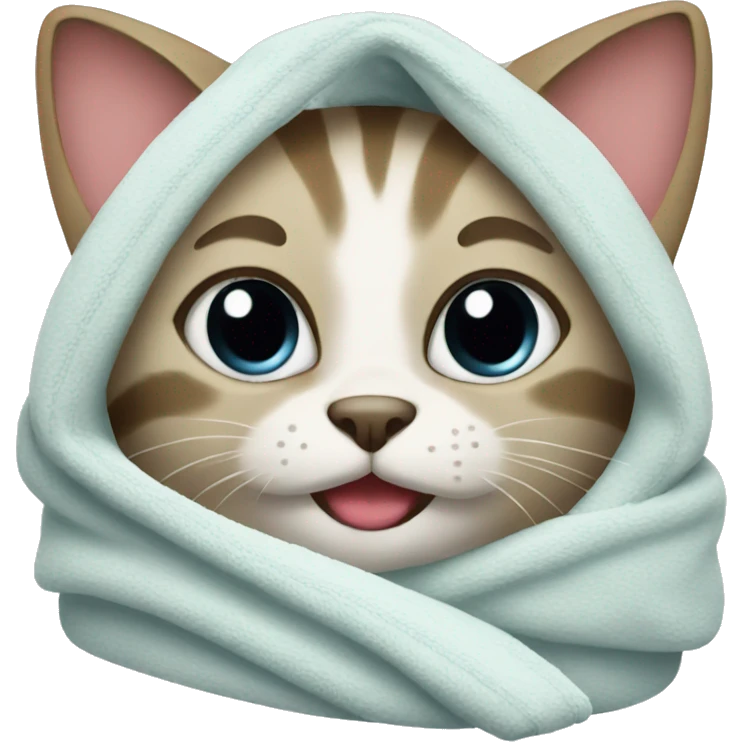 cat with towel emoji