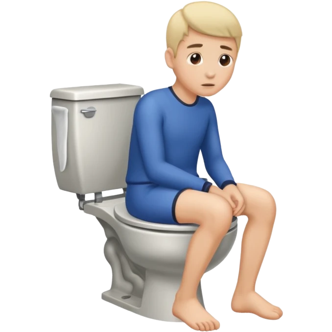 Pooping on a toilet emoji