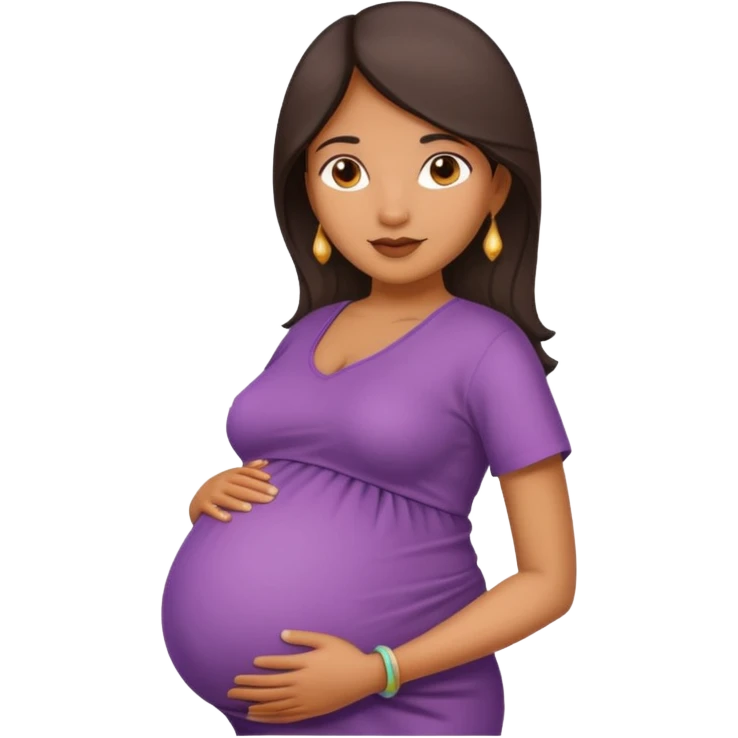 Indian women pregnant emoji