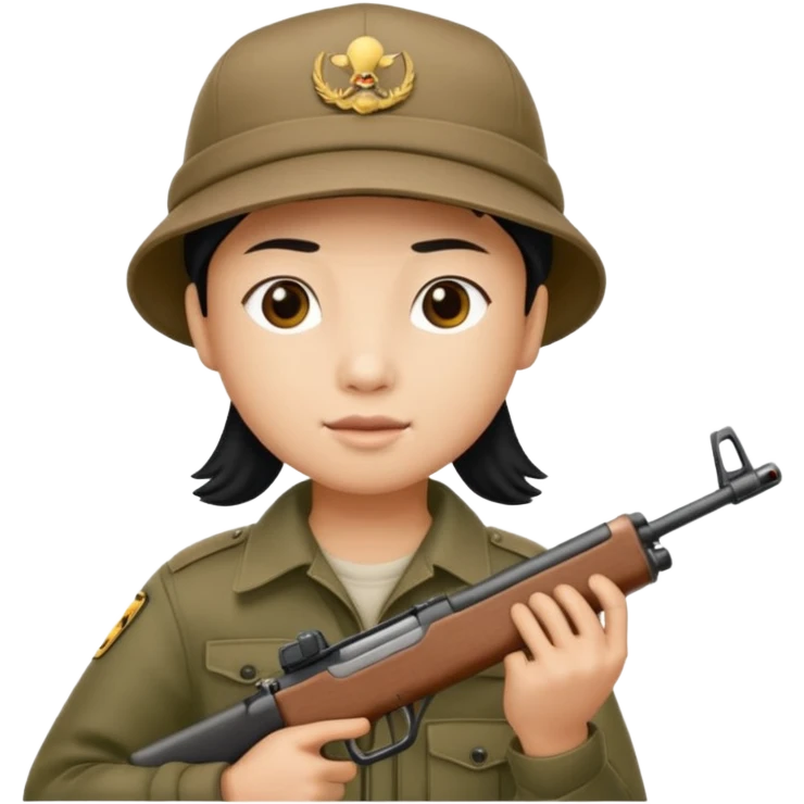 tung tung tung sahur met zijn kap aan en een geweer in zijn hand emoji