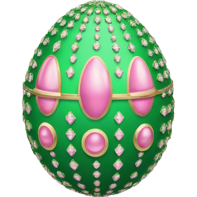 pink and green Faberge egg  emoji