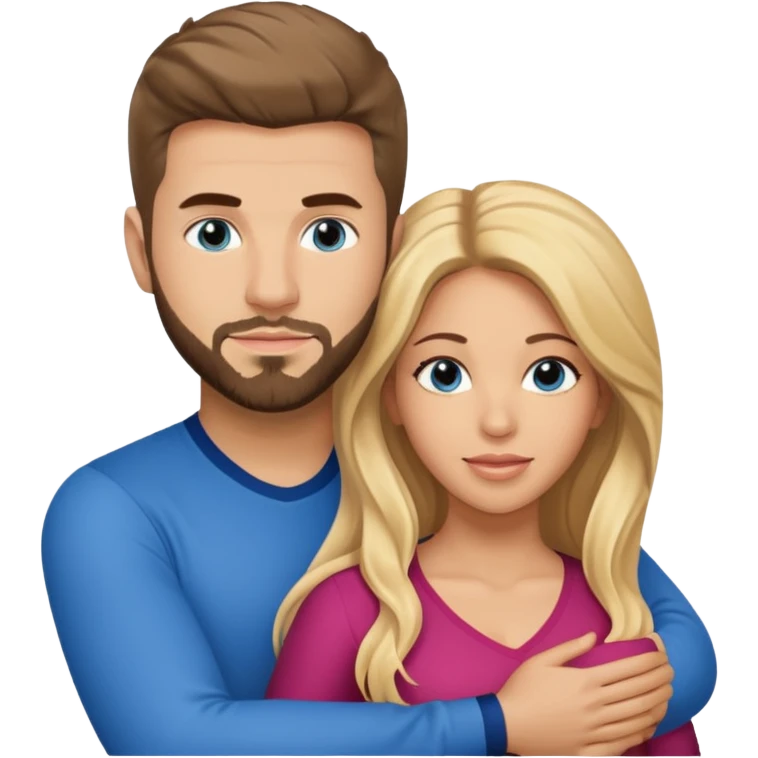 Shakira with blue eyes and her husband  Gerard pique holding her in his arms  emoji