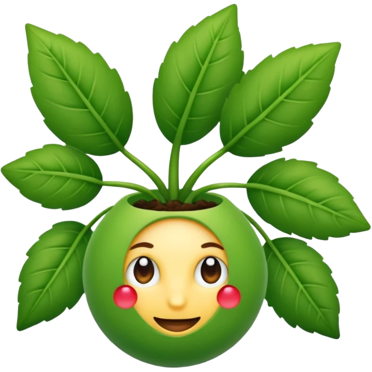 eine pflanze die von einer Lupe kontrolliert wird emoji