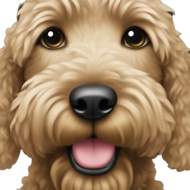 black golden doodle emoji