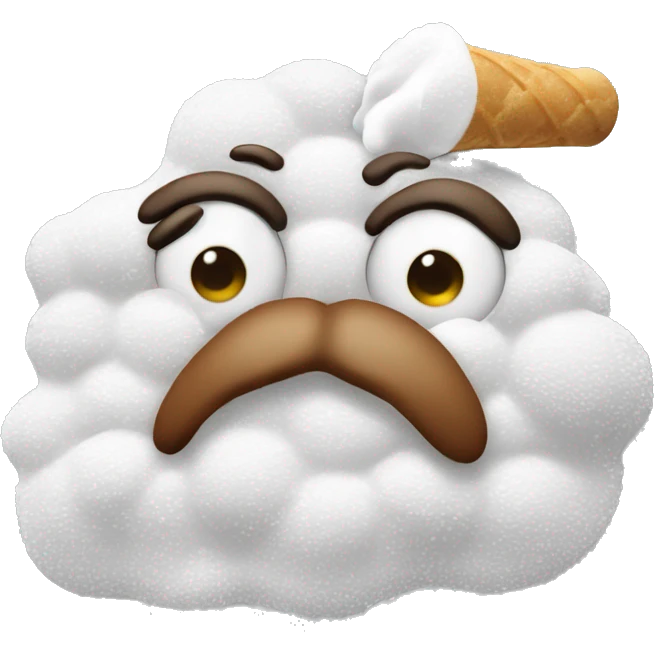 Nose sniffing powdered sugar emoji
