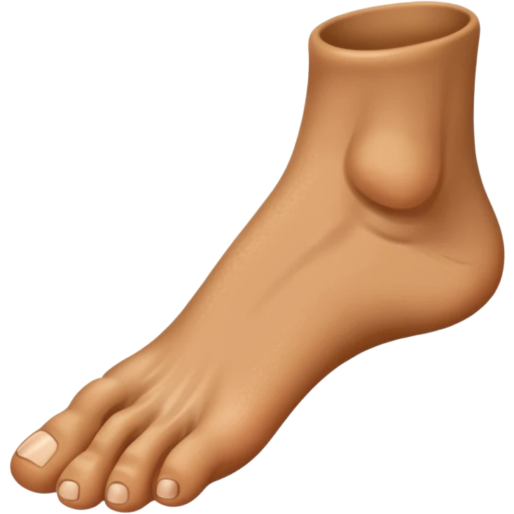 human foot with 5 toes emoji