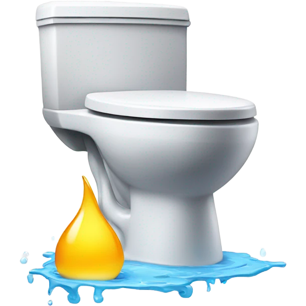 A toilet squirting water out of the lid emoji