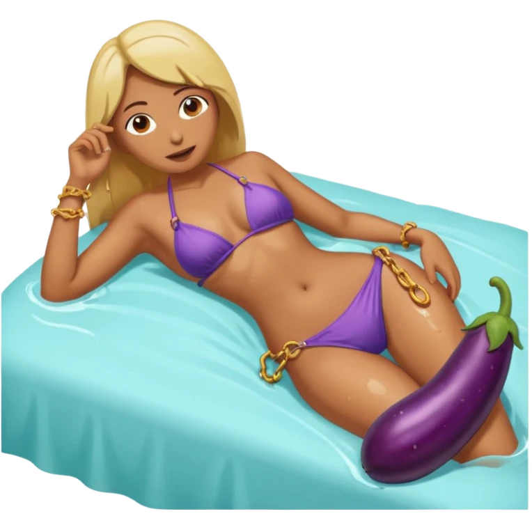 👙💦🍆🍆🛏️⛓️ emoji