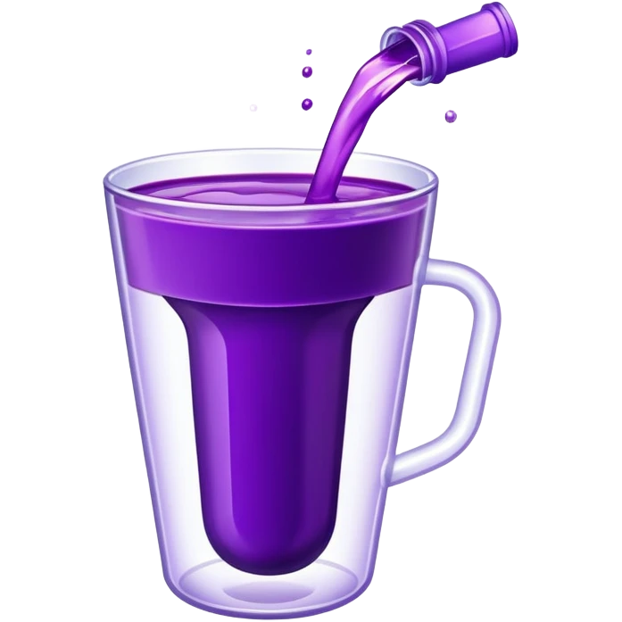 Cup with purple juice spilling out emoji