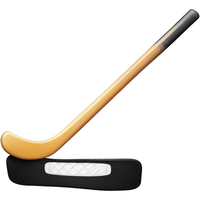 hockey stick and puck emoji