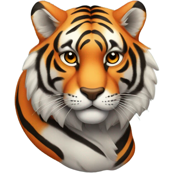 Tiger in love emoji
