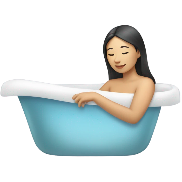 Asian woman in bath emoji