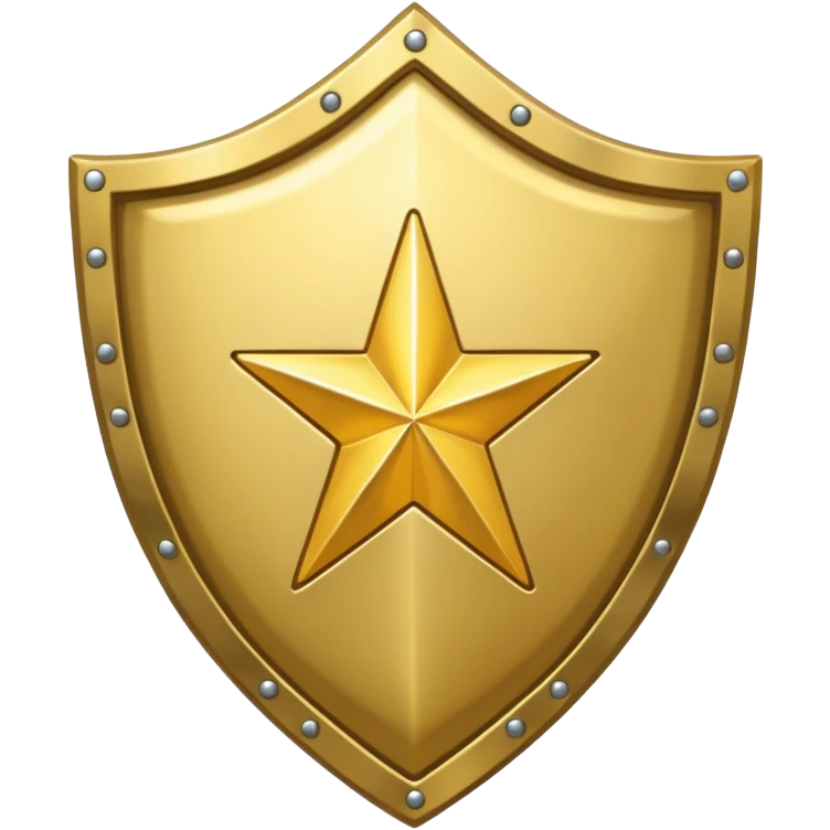 a shield with a star in it emoji