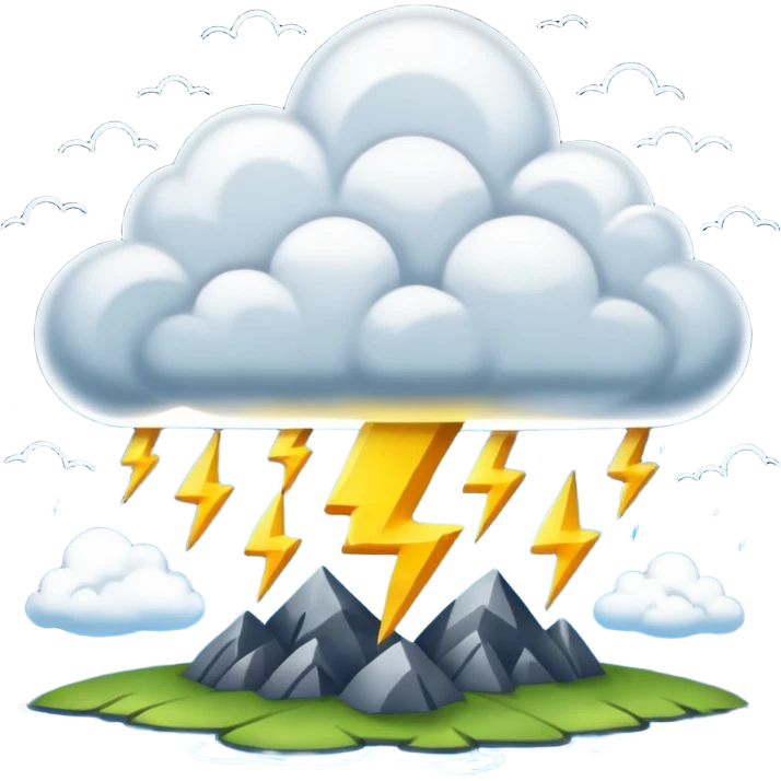 Gewitter mit Blitze emoji
